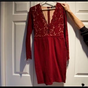 Lulus long sleeve lace dress